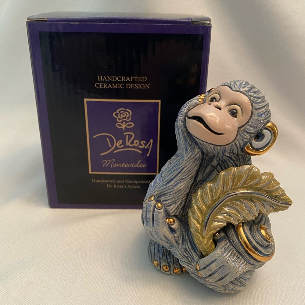 DeRosa Rinconada Family Adult Monkey Zodiac #F186 Original Box & COA Handcrafted